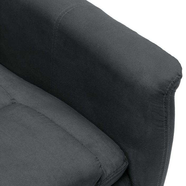 Fauteuil inclinable Gris foncé Similicuir daim 3 - Photo n°8