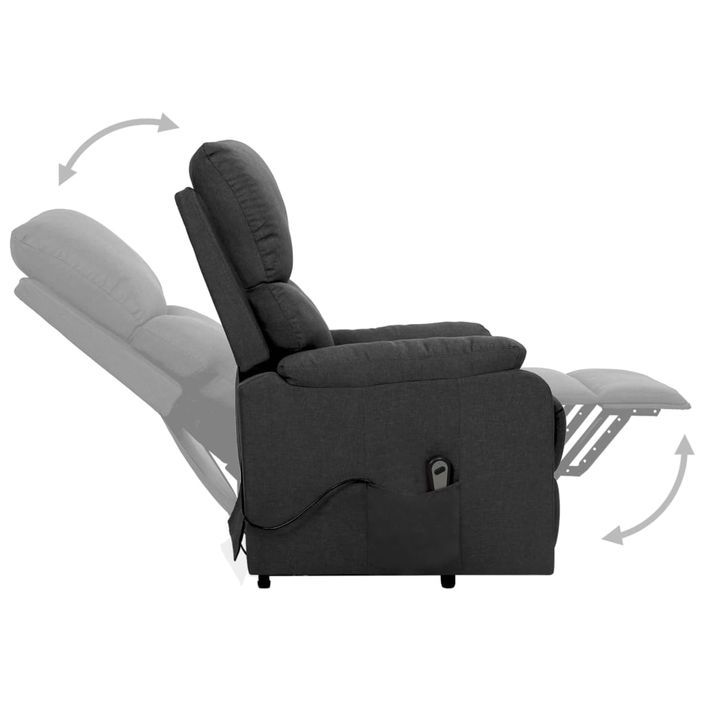 Fauteuil inclinable Gris foncé Tissu Verka - Photo n°6