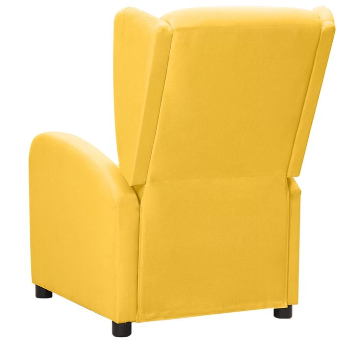 Fauteuil inclinable Jaune Tissu 3 - Photo n°4