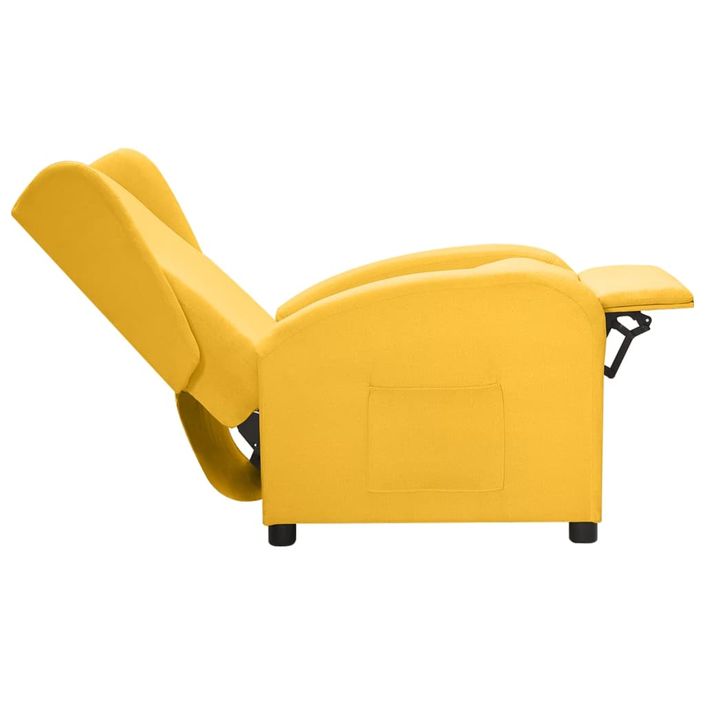 Fauteuil inclinable Jaune Tissu 3 - Photo n°6