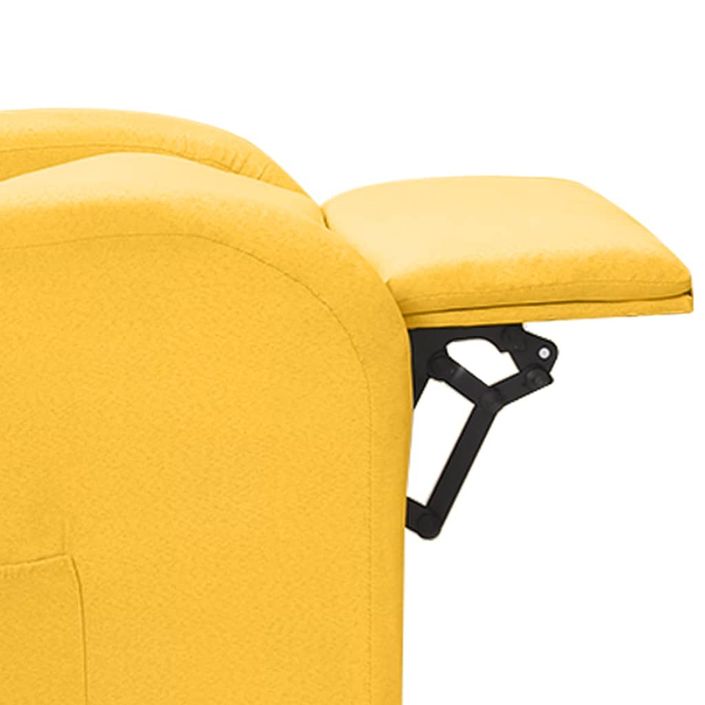 Fauteuil inclinable Jaune Tissu 3 - Photo n°9