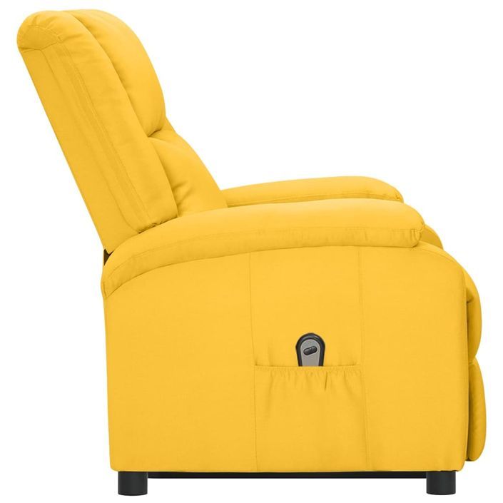 Fauteuil inclinable Jaune Tissu - Photo n°4