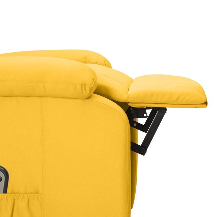 Fauteuil inclinable Jaune Tissu - Photo n°6