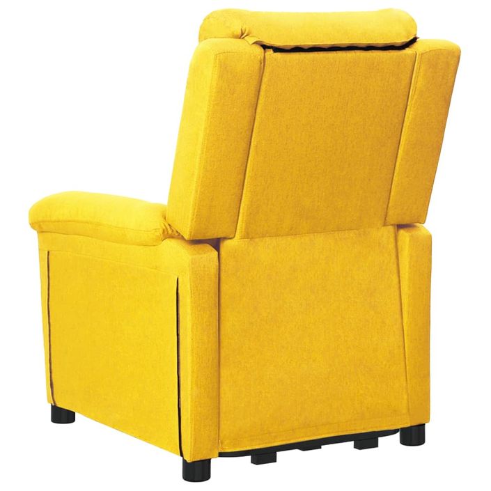 Fauteuil inclinable Jaune Tissu 4 - Photo n°5