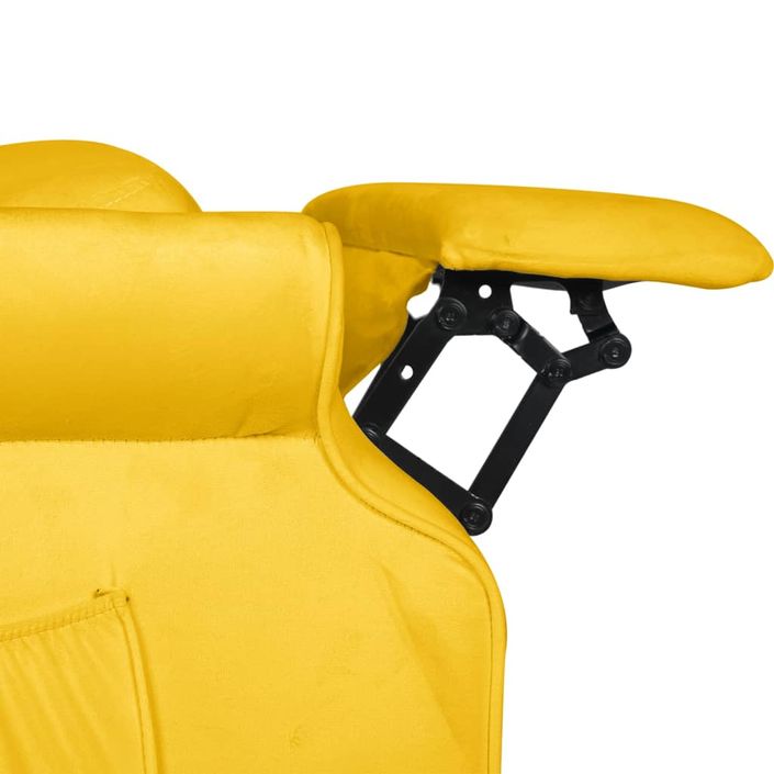 Fauteuil inclinable Jaune Velours - Photo n°7