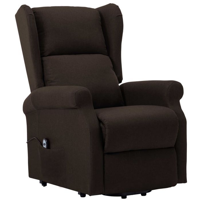 Fauteuil inclinable Marron foncé Tissu 20 - Photo n°1