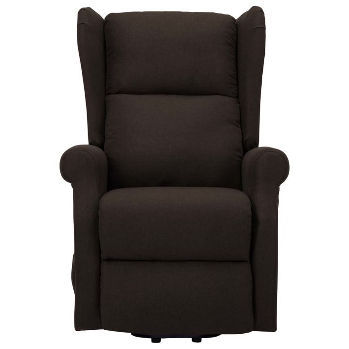 Fauteuil inclinable Marron foncé Tissu 20 - Photo n°4