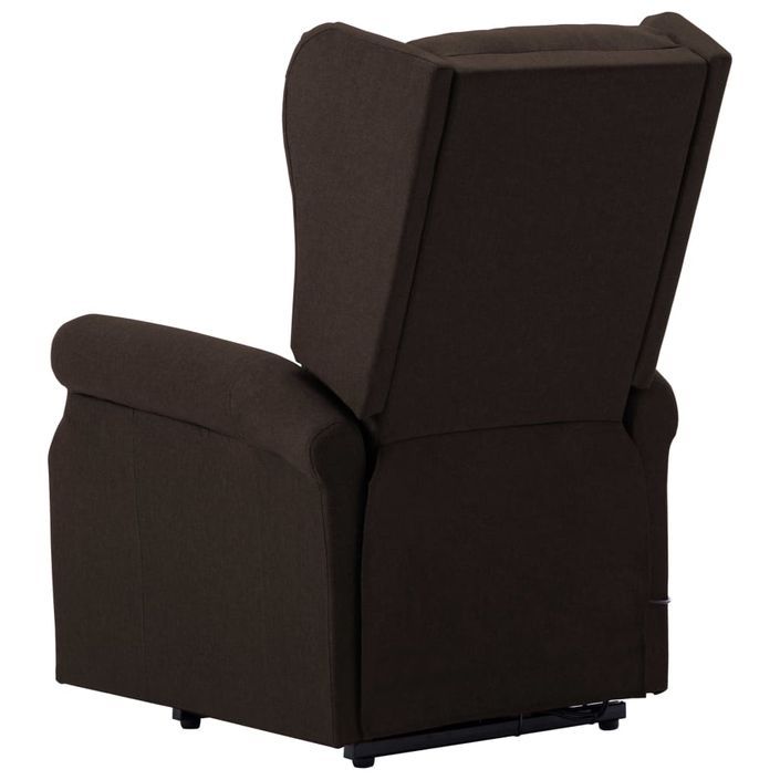 Fauteuil inclinable Marron foncé Tissu 20 - Photo n°6