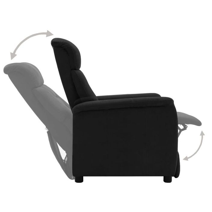 Fauteuil inclinable Noir Similicuir daim - Photo n°6