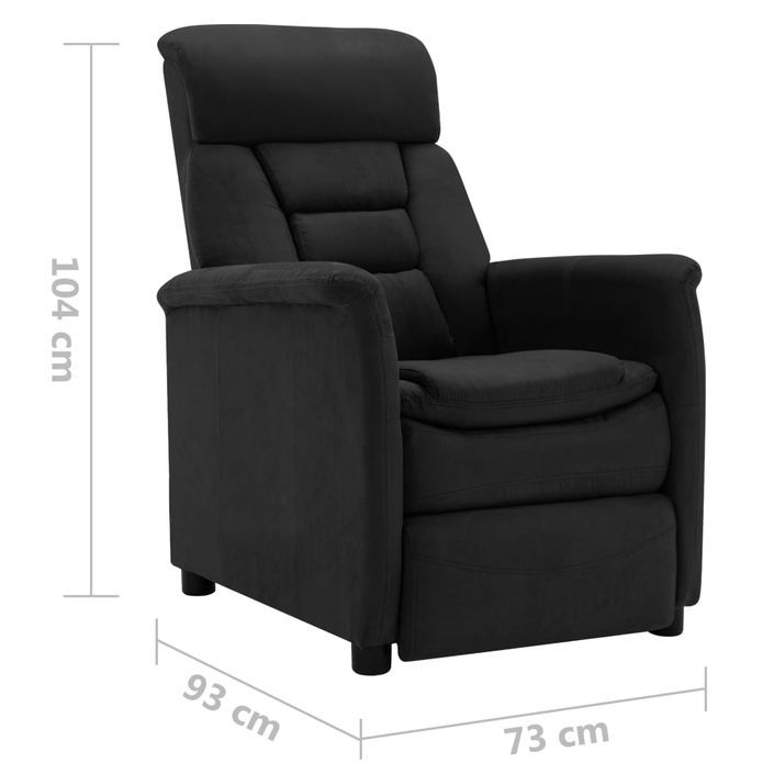 Fauteuil inclinable Noir Similicuir daim - Photo n°9