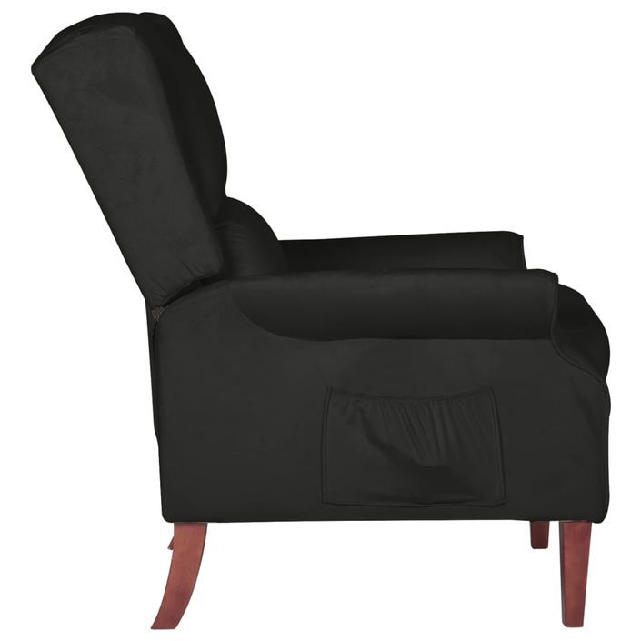 Fauteuil inclinable Noir Velours 2 - Photo n°4