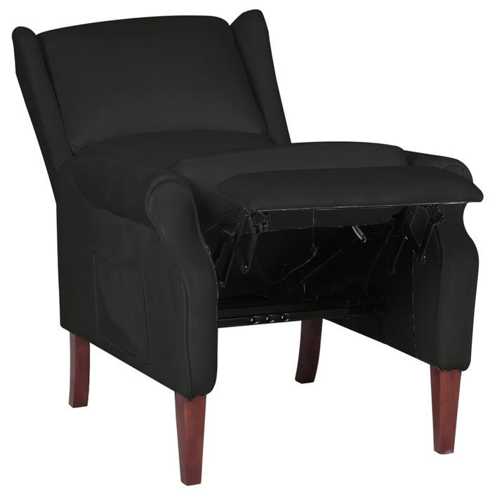 Fauteuil inclinable Noir Velours 2 - Photo n°5