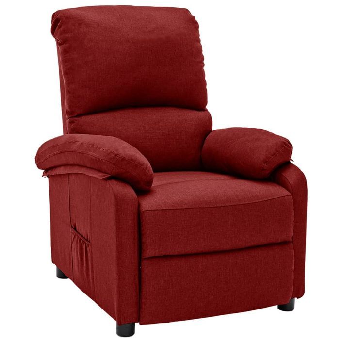 Fauteuil inclinable Rouge bordeaux Tissu 20 - Photo n°1