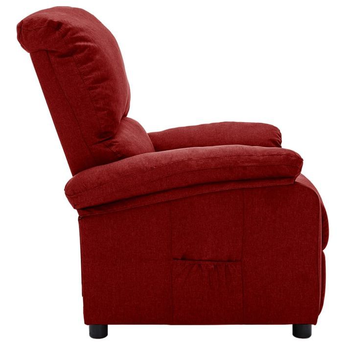 Fauteuil inclinable Rouge bordeaux Tissu 20 - Photo n°3