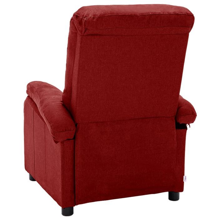 Fauteuil inclinable Rouge bordeaux Tissu 20 - Photo n°5