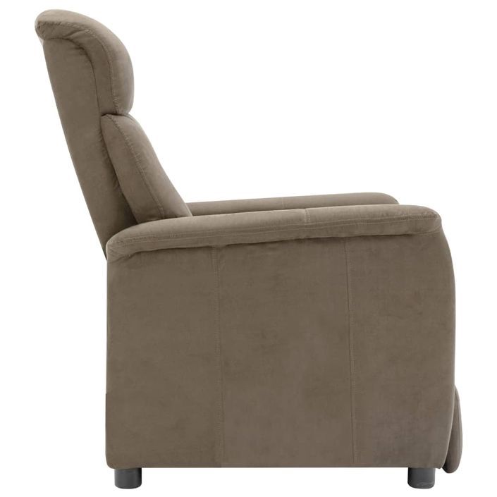 Fauteuil inclinable Taupe Similicuir daim 2 - Photo n°5