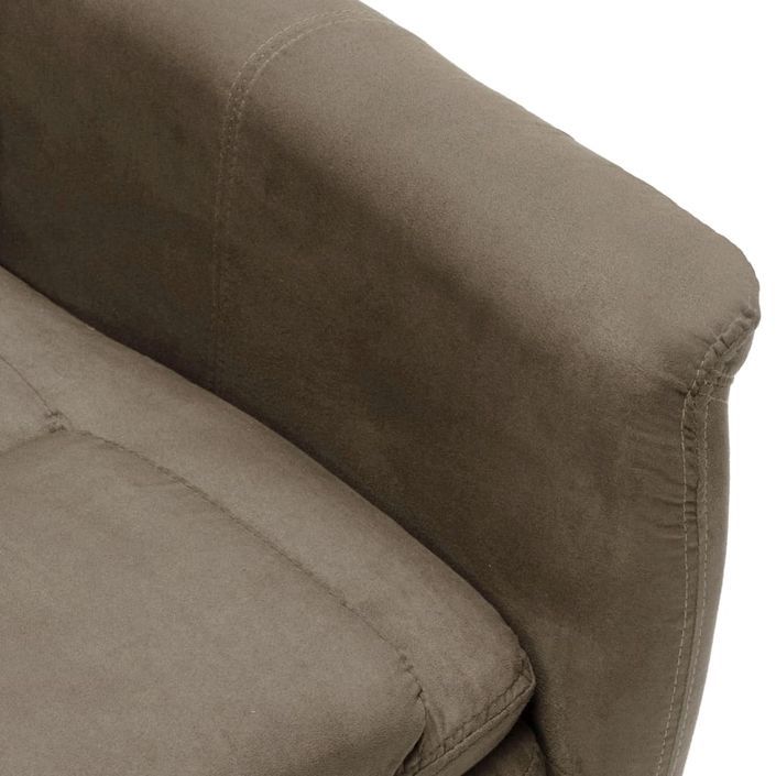 Fauteuil inclinable Taupe Similicuir daim 2 - Photo n°8