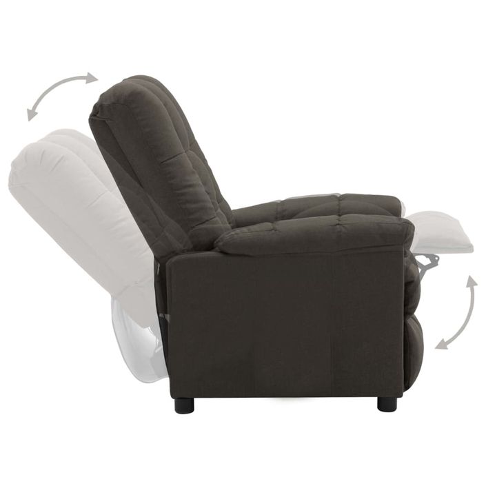 Fauteuil inclinable Taupe Tissu Pako - Photo n°5