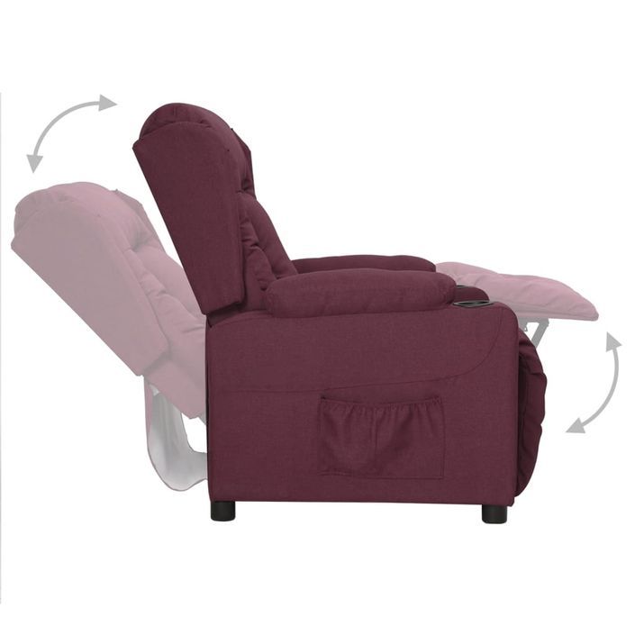 Fauteuil inclinable Violet Tissu 2 - Photo n°5