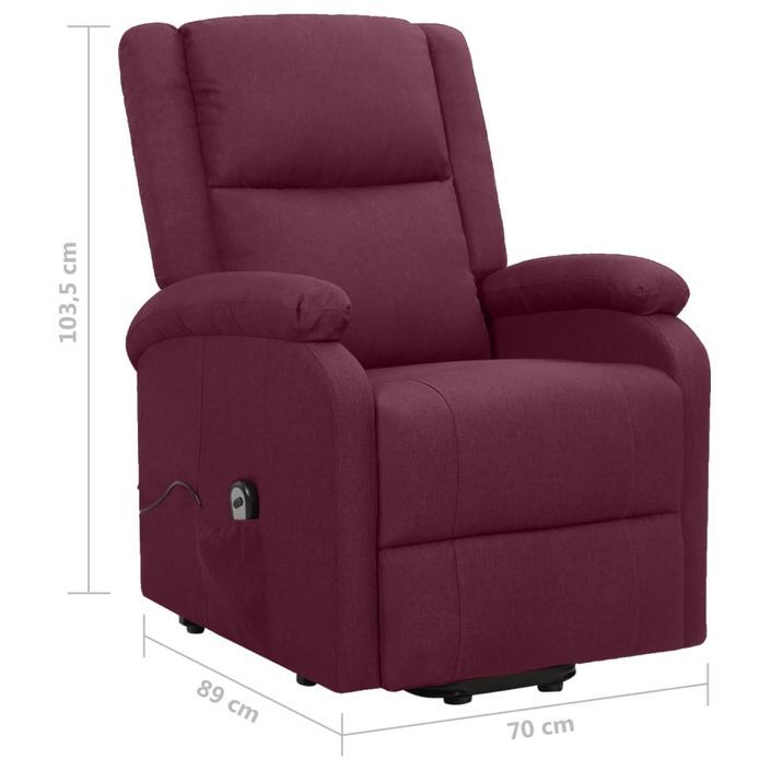 Fauteuil inclinable Violet Tissu 23 - Photo n°8