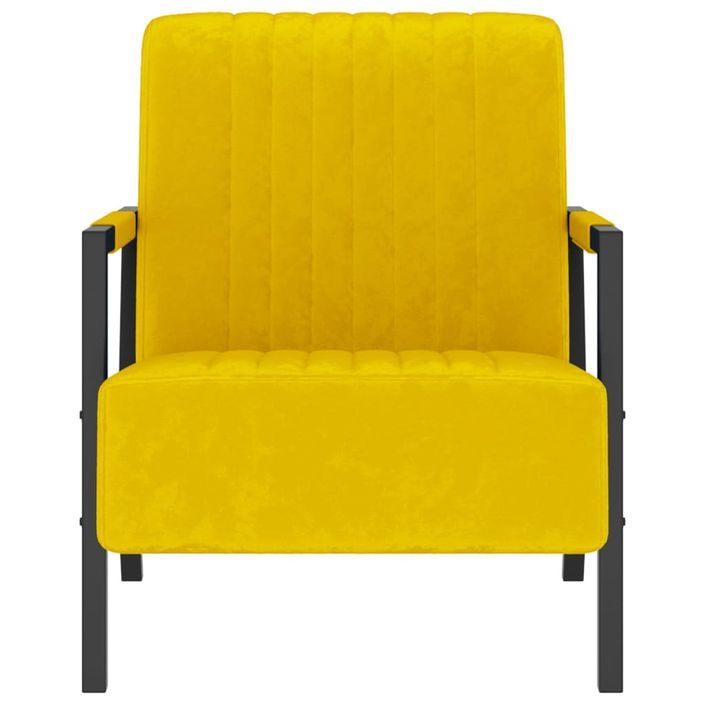 Fauteuil Jaune moutarde Velours Dustry - Photo n°2