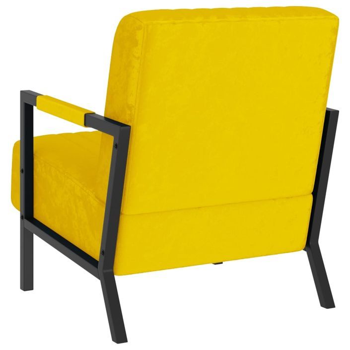 Fauteuil Jaune moutarde Velours Dustry - Photo n°4