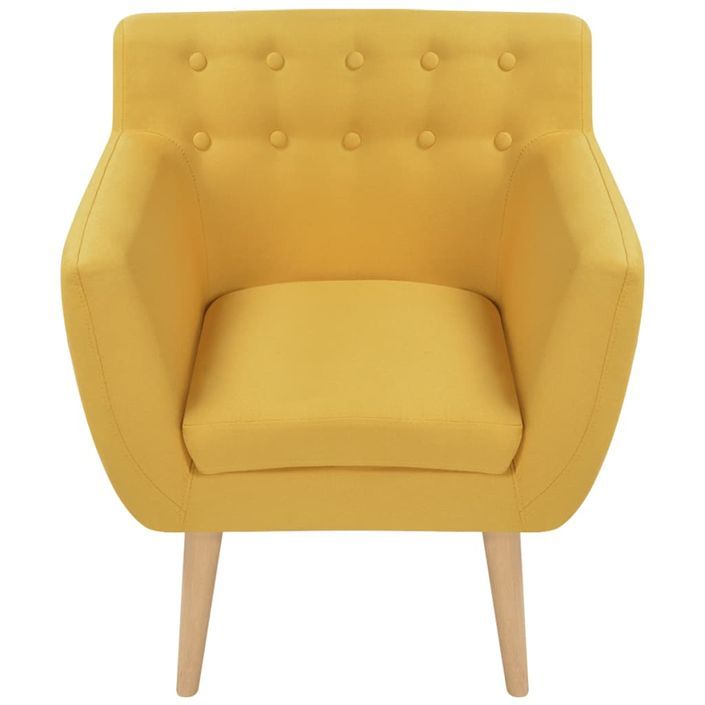 Fauteuil Jaune Tissu 3 - Photo n°3