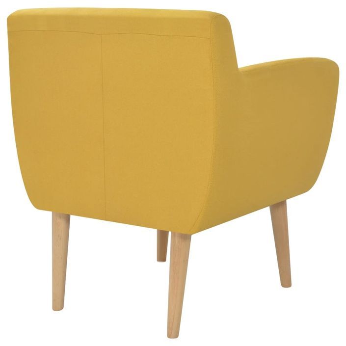 Fauteuil Jaune Tissu 3 - Photo n°4