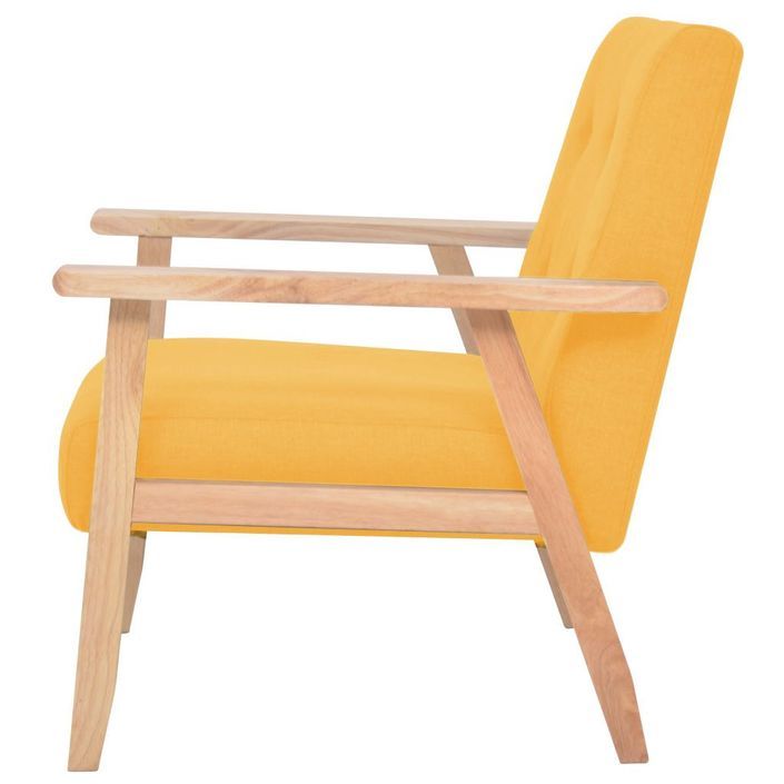 Fauteuil Jaune Tissu 2 - Photo n°4