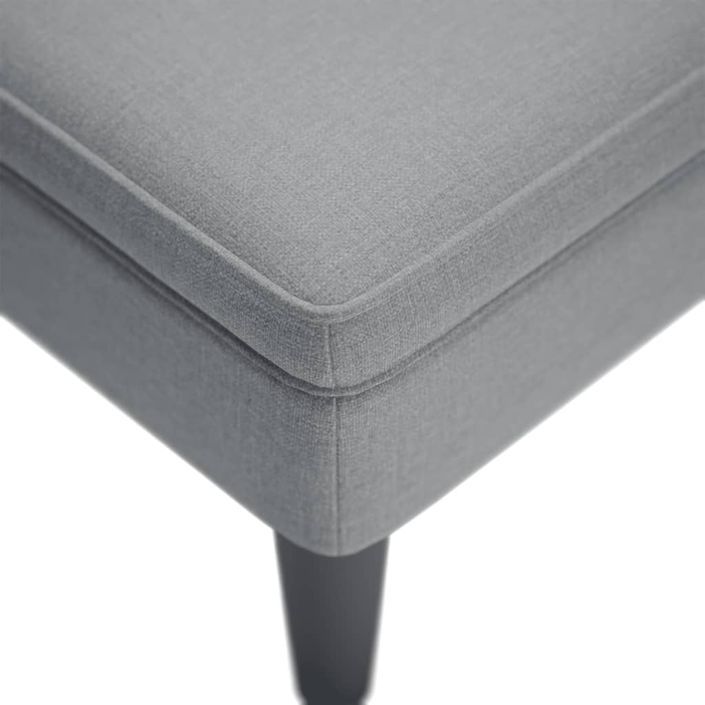 Fauteuil long avec coussin et accoudoir droit gris clair tissu - Photo n°7