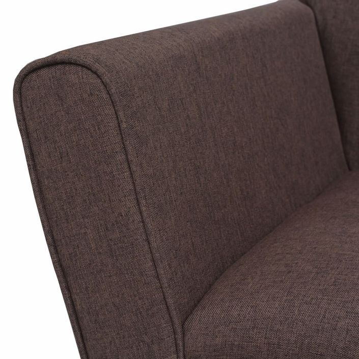 Fauteuil Marron Acier et tissu - Photo n°5