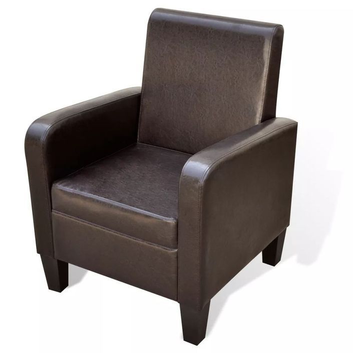 Fauteuil Marron Similicuir 3 - Photo n°1