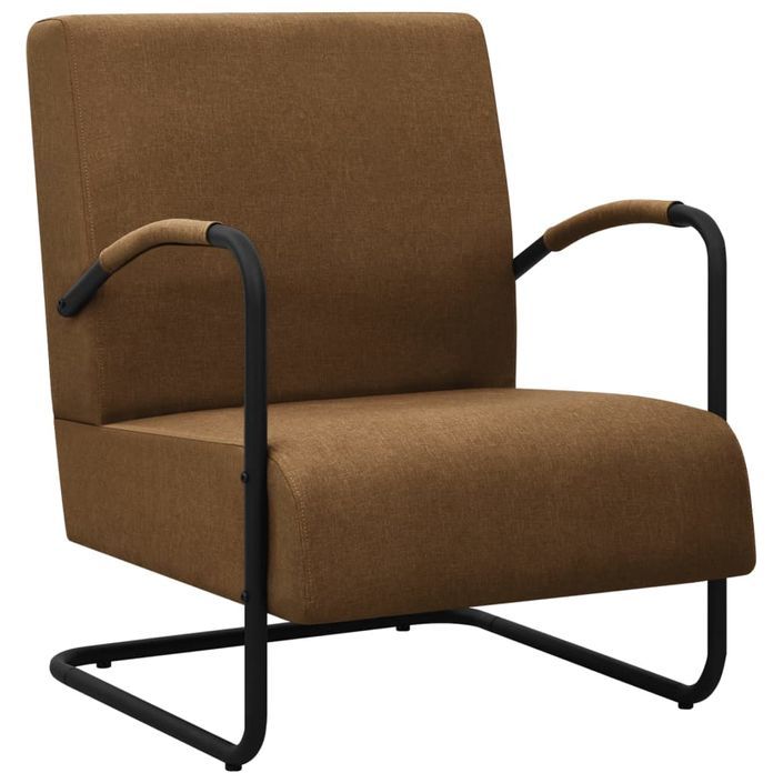 Fauteuil Marron Tissu 3 - Photo n°1