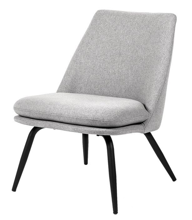 Fauteuil Mory - Confort moderne en tissu avec pieds métal noir - Photo n°1