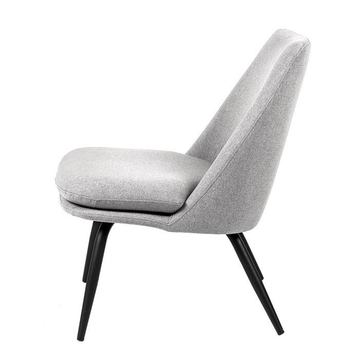 Fauteuil Mory - Confort moderne en tissu avec pieds métal noir - Photo n°3