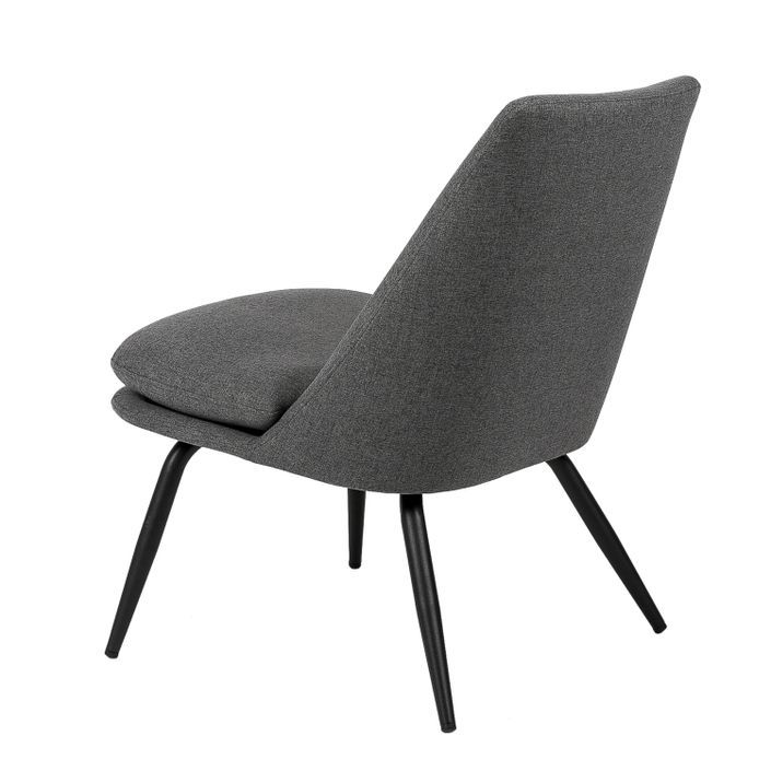 Fauteuil Mory - Confort moderne en tissu avec pieds métal noir - Photo n°2