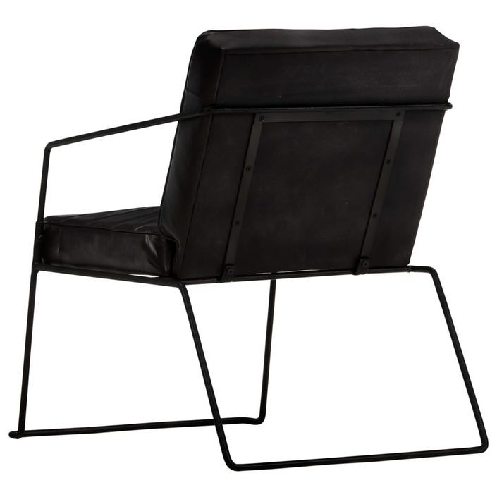 Fauteuil Noir Cuir véritable 6 - Photo n°5