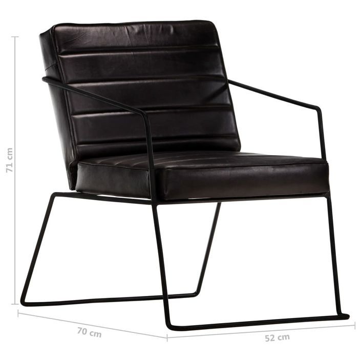 Fauteuil Noir Cuir véritable 6 - Photo n°8