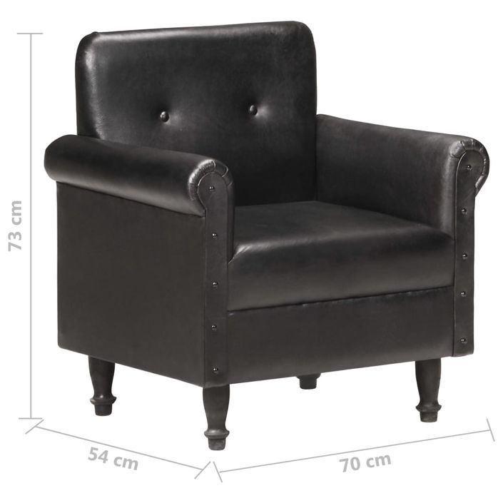 Fauteuil Noir Cuir véritable 12 - Photo n°7