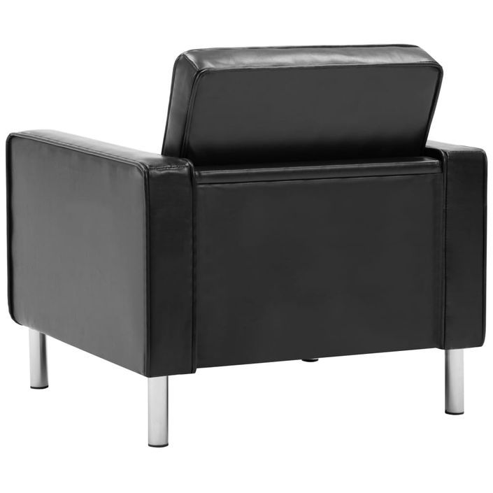 Fauteuil Noir Similicuir 8 - Photo n°5