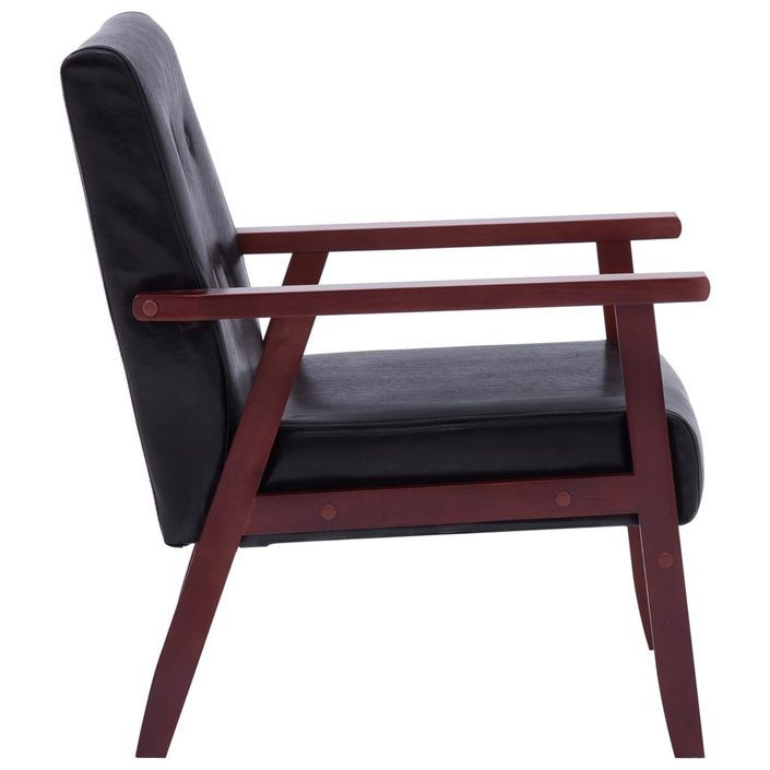 Fauteuil Noir Similicuir 6 - Photo n°4