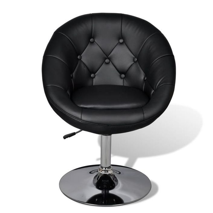 Fauteuil noir Similicuir Kapole - Lot de 2 - Photo n°6