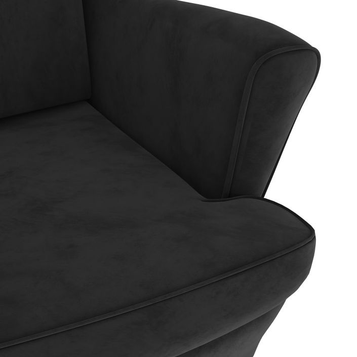 Fauteuil Noir Velours 3 - Photo n°6