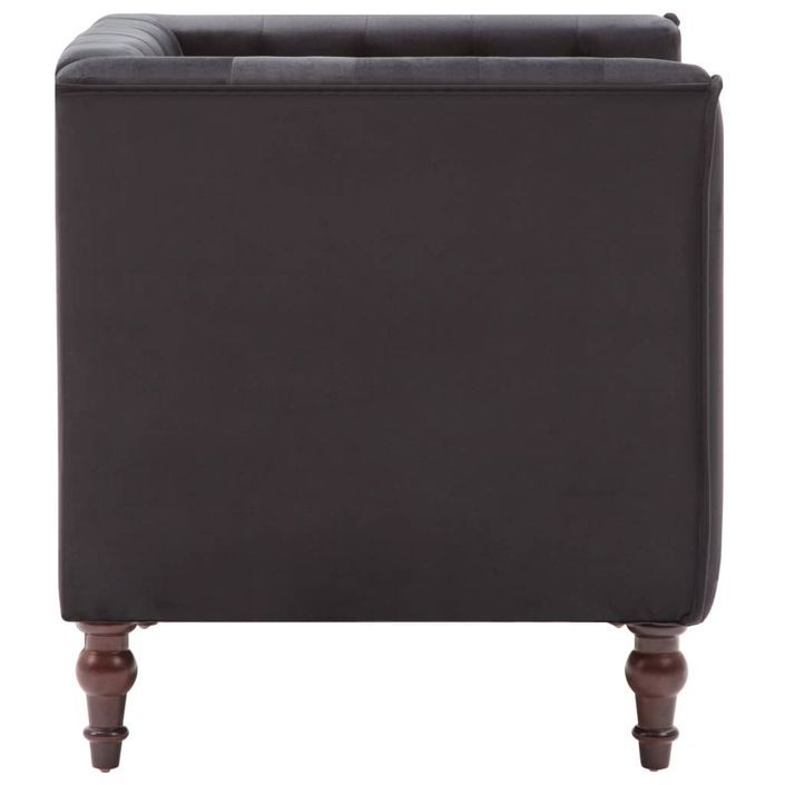 Fauteuil Noir Velours 4 - Photo n°4