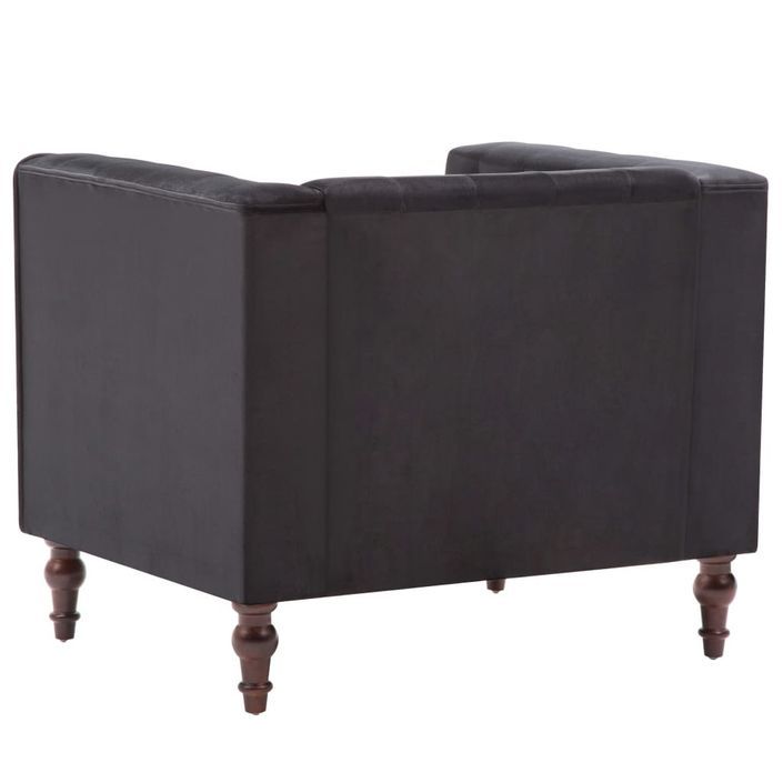 Fauteuil Noir Velours 4 - Photo n°5