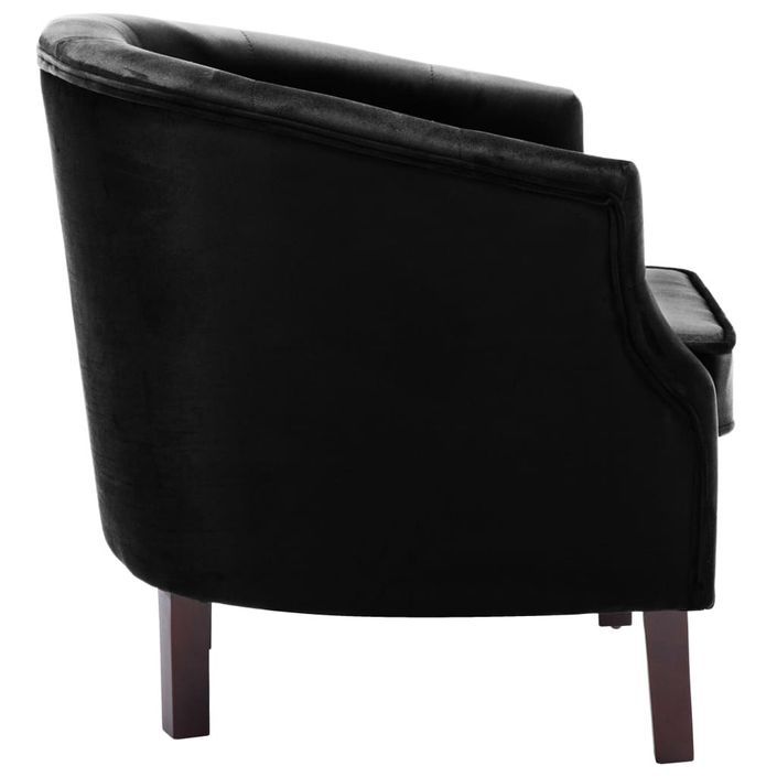 Fauteuil Noir Velours - Photo n°5