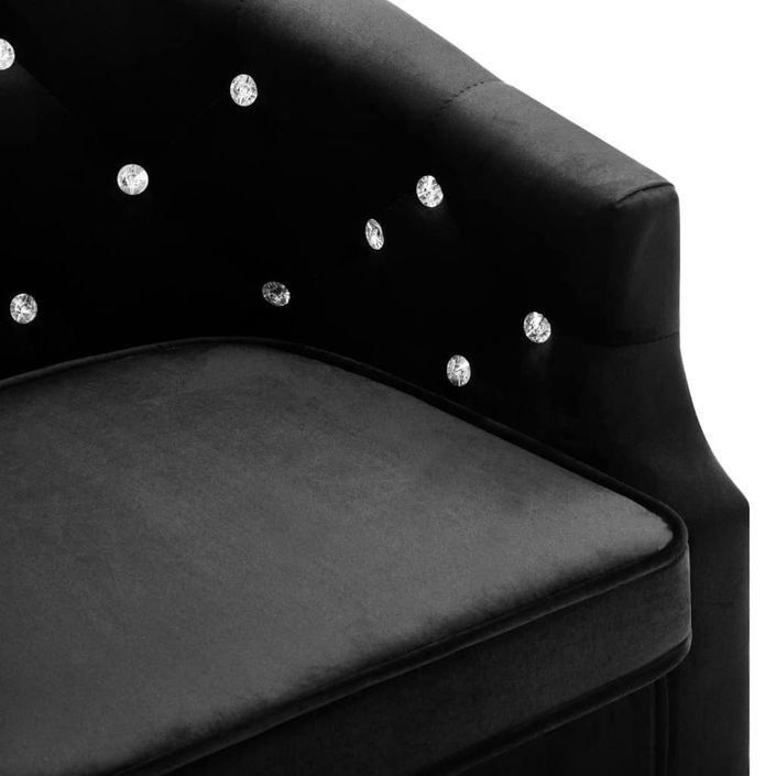 Fauteuil Noir Velours - Photo n°7