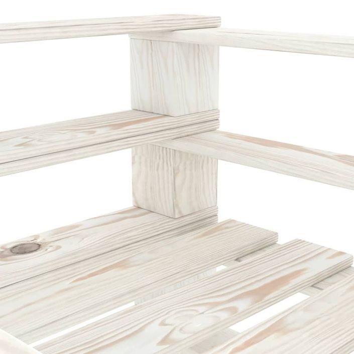 Fauteuil palette de jardin Bois Blanc - Photo n°4