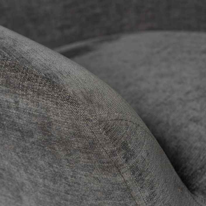 Fauteuil pivotant à 360º tissu gris foncé matelassé Bolia 73 cm - Photo n°6
