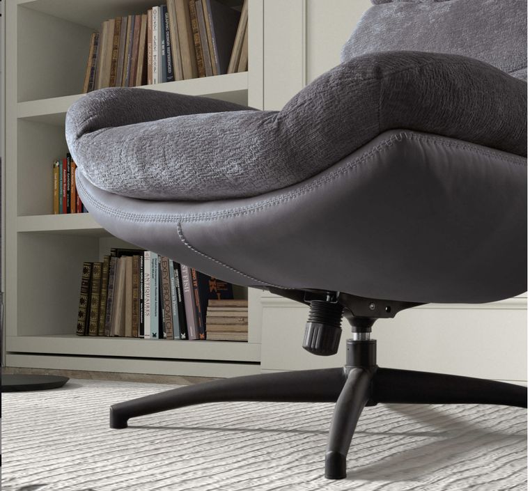 Fauteuil pivotant avec repose pieds bi matière Kidoza - Photo n°3